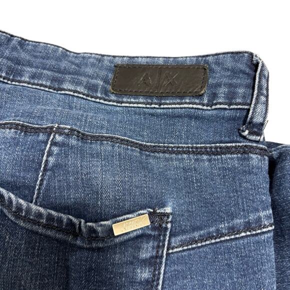 ARMANI EXCHANGE A|X J69 Super Skinny Lift Up Raw Hem Denim Jeans Women's Size 31 - Picture 5 of 6